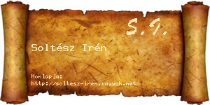 Soltész Irén névjegykártya